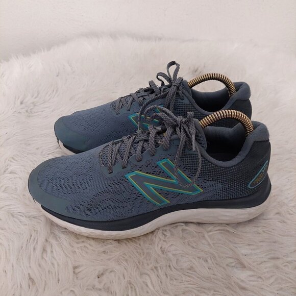 New Balance Mens M680ll7 Light Cyclone/Ocean Grey Blue Running Shoes Size 8 - Picture 1 of 11